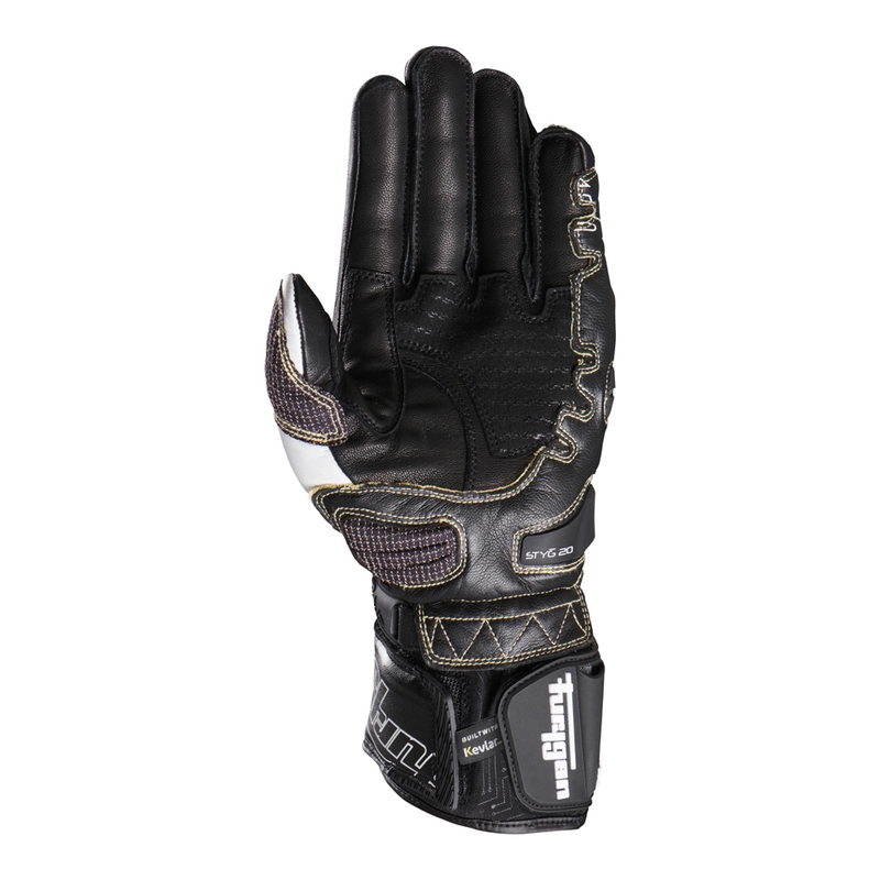 Motorradhandschuhe Furygan Styg 20 x Kevlar schwarz und weiß