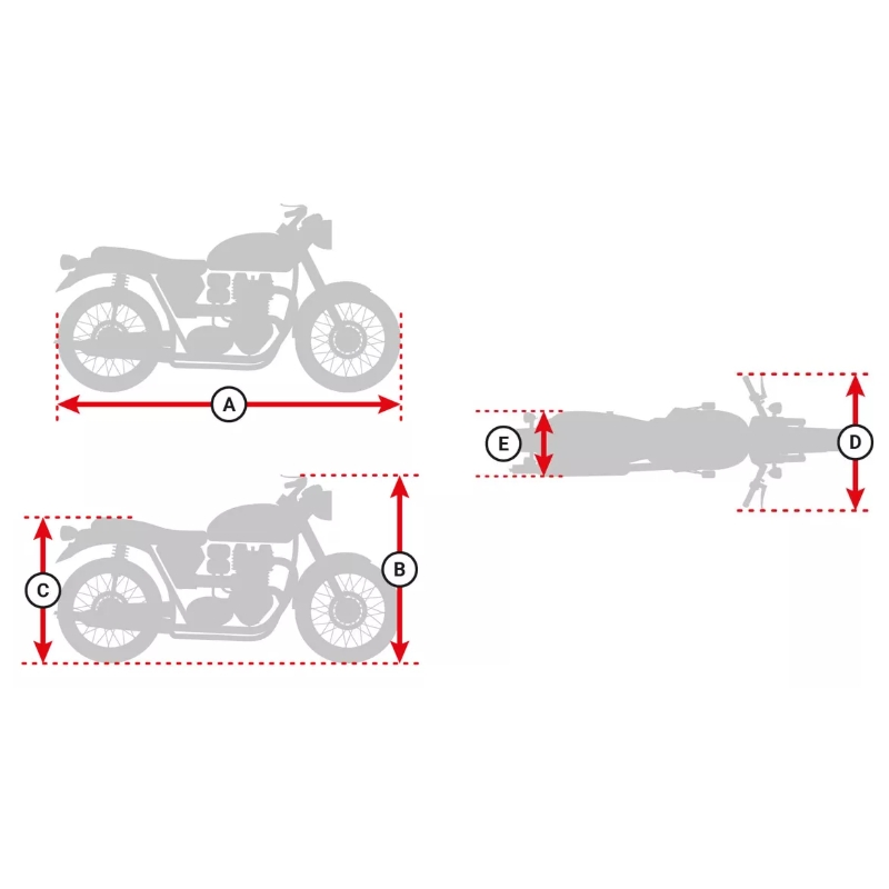 Motorradabdeckplane RSA schwarz-silber
