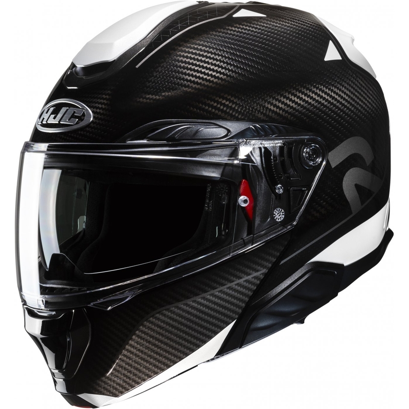 Klappbarer Motorradhelm HJC RPHA 91 CARBON Noela MC5 schwarz-weiß