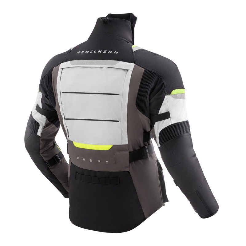 Rebelhorn Cubby V Motorradjacke schwarz-grau-fluogelb