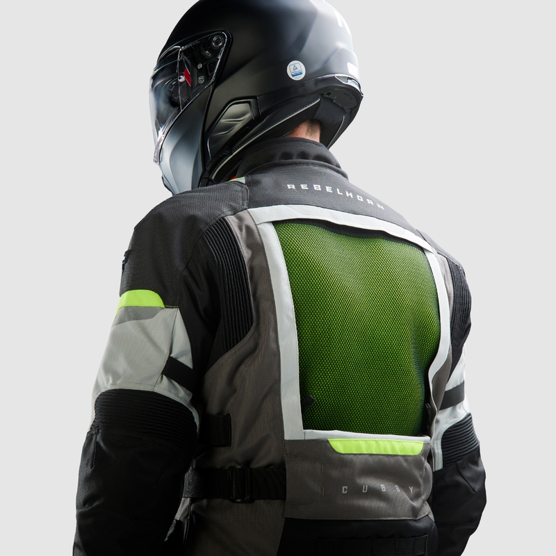 Rebelhorn Cubby V Motorradjacke schwarz-grau-fluogelb