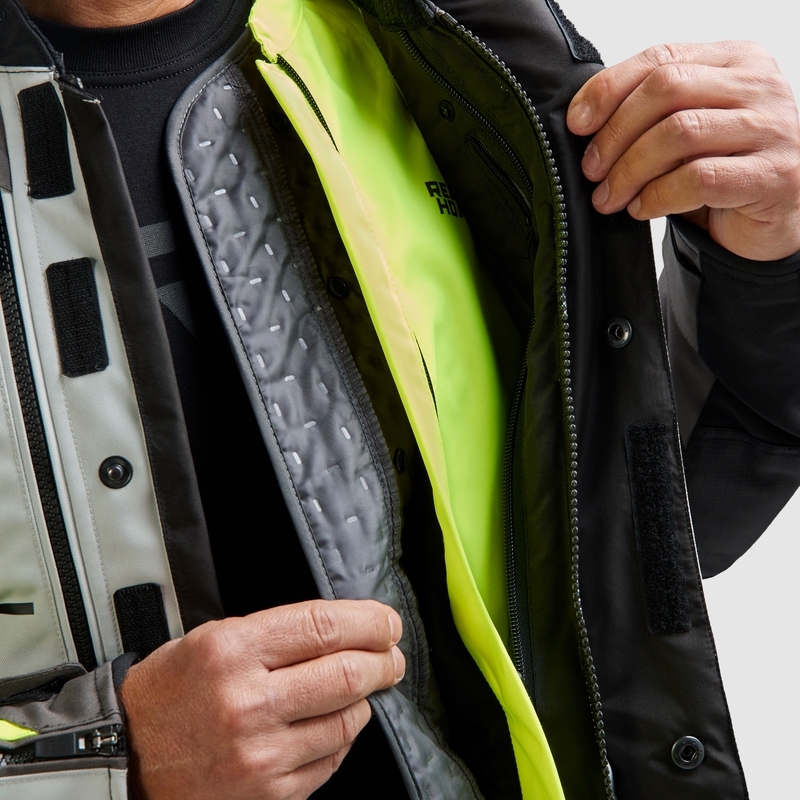 Rebelhorn Cubby V Motorradjacke schwarz-grau-fluogelb