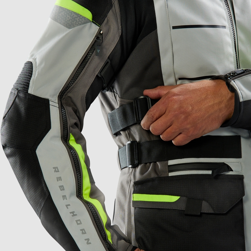 Rebelhorn Cubby V Motorradjacke schwarz-grau-fluogelb