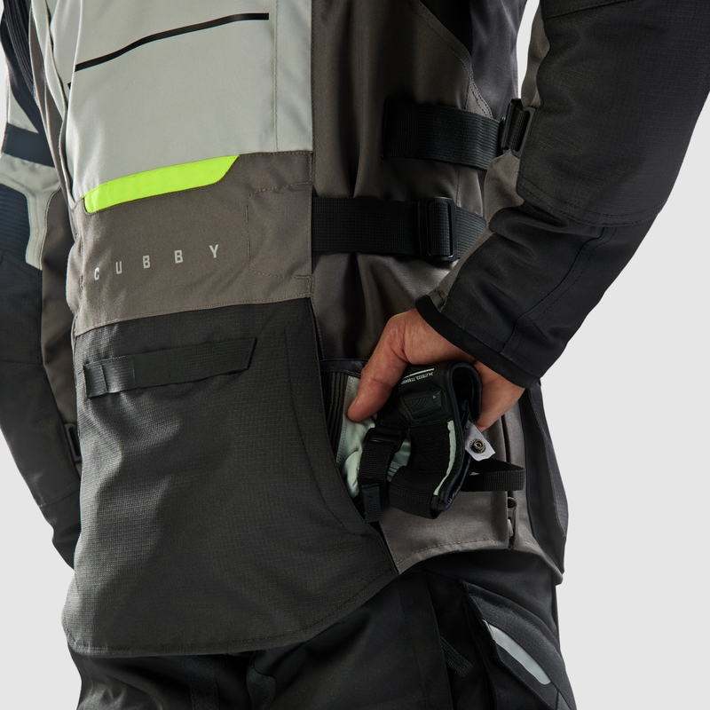 Rebelhorn Cubby V Motorradjacke schwarz-grau-fluogelb