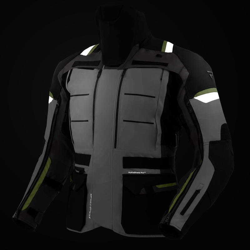 Rebelhorn Cubby V Motorradjacke schwarz-grau-fluogelb