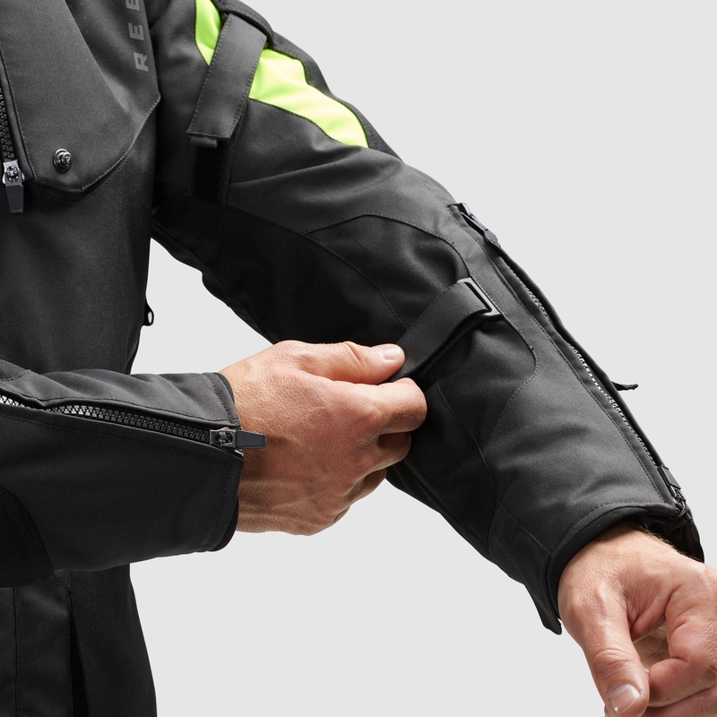 Motorradjacke Rebelhorn Hiker IV schwarz-anthrazit-fluogelb