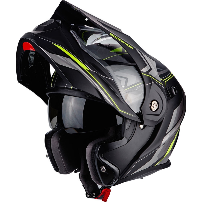 Klappbarer Endurohelm Scorpion ADX-1 Anima schwarz matt-fluo gelb Ausverkauf