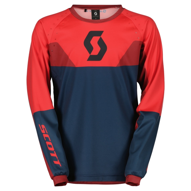 Kinder Motocross Trikot Scott EVO TRACK blau-neon rot