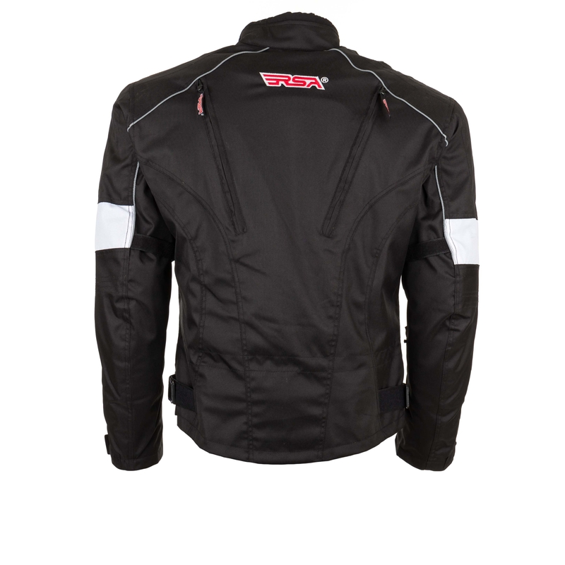 Motorradjacke RSA ST-01 schwarz und weiß Ausverkauf