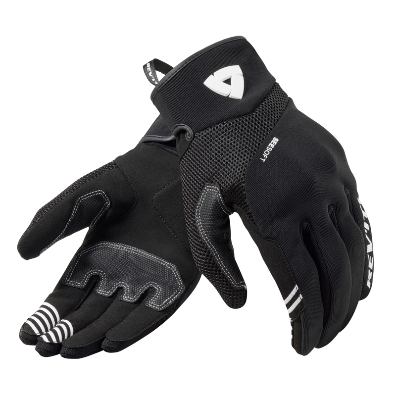 Revit Endo Motorradhandschuhe für Frauen in Schwarz und Weiß