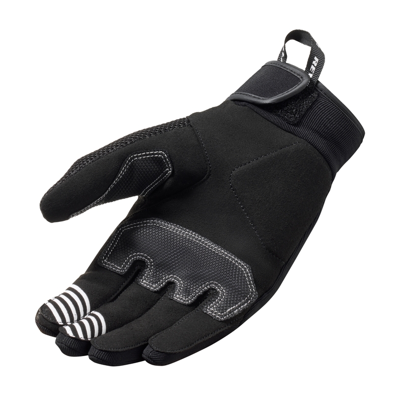 Revit Endo Motorradhandschuhe schwarz und weiß