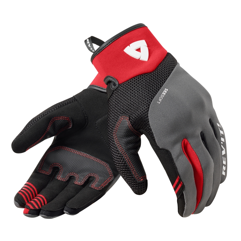 Revit Endo Motorradhandschuhe grau und rot