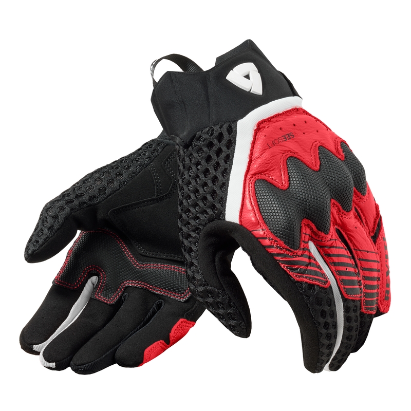 Motorradhandschuhe Revit Veloz schwarz-rot
