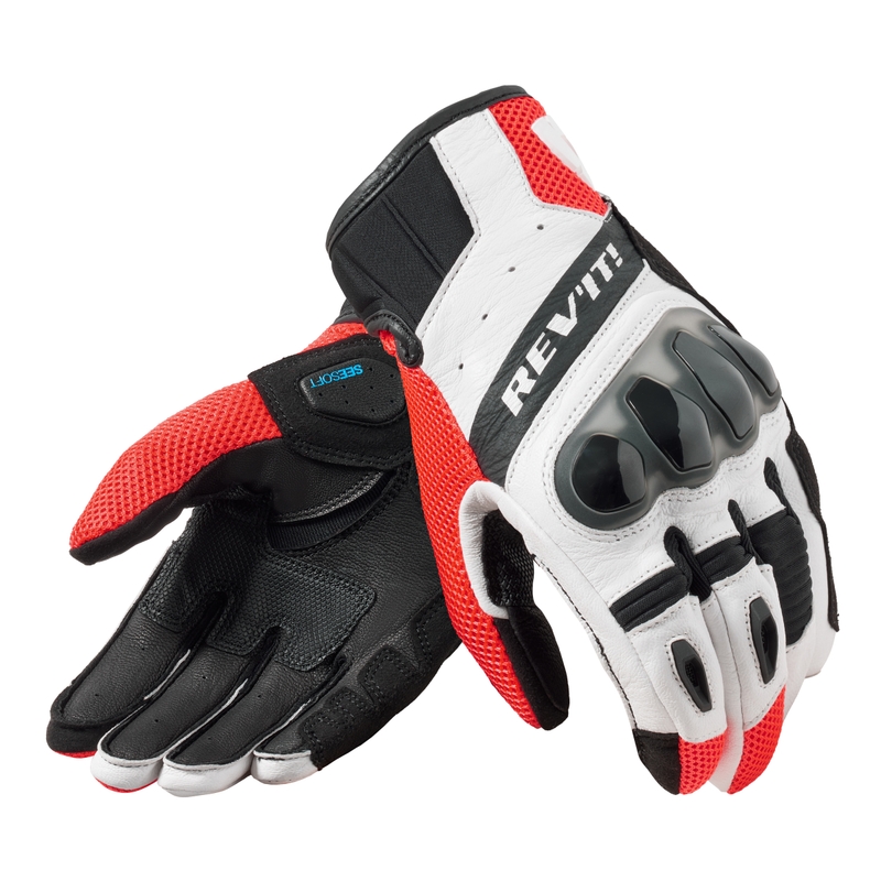 Motorradhandschuhe Revit Ritmo schwarz-fluorrot