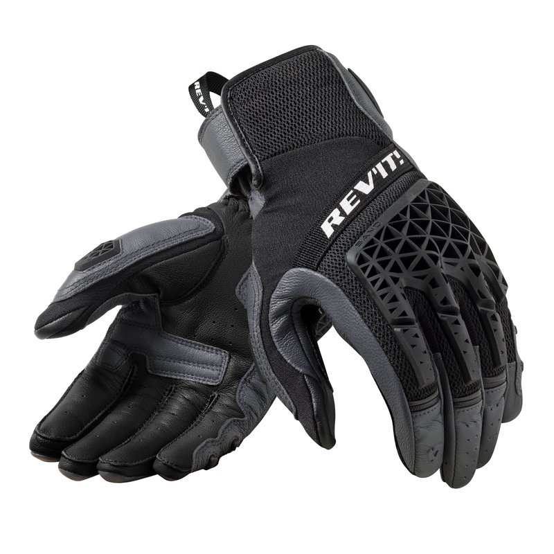 Motorradhandschuhe Revit Sand 4 grau-schwarz Ausverkauf