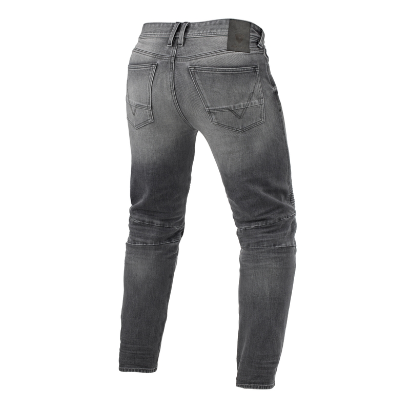 Verkürzte Motorradjeans Revit Moto 2 TF grau