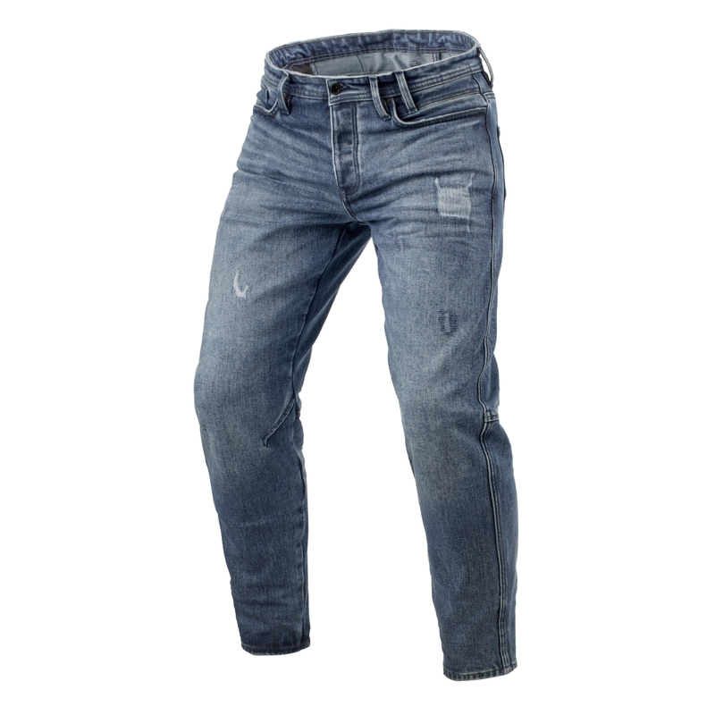 Revit Rilan TF erweiterte Motorradjeans mittleres Vintage-Blau