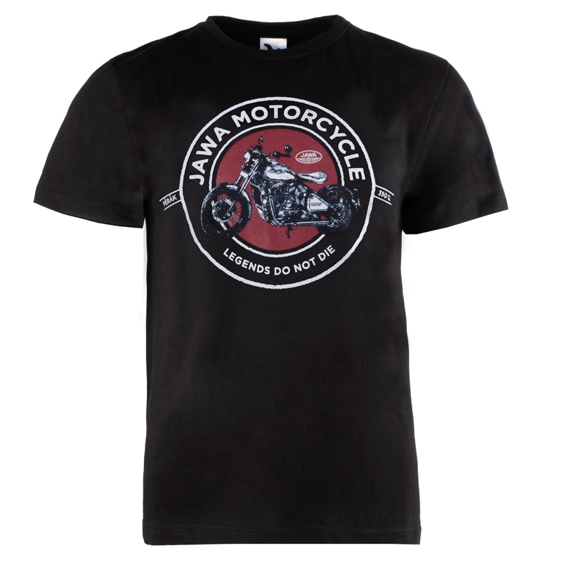 T-shirt JAWA Motorrad schwarz-rot