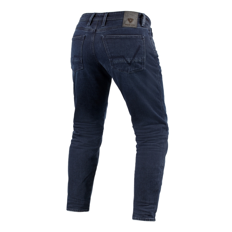 Motorradjeans Revit Ortes TF gewaschen dunkelblau-schwarz