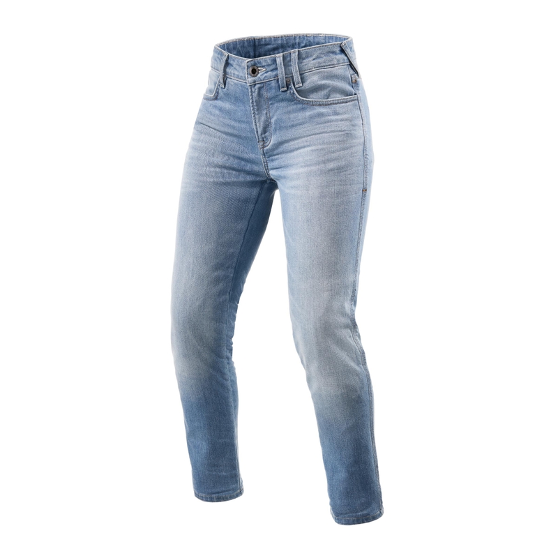 Revit Shelby 2 SK Hellgrau Cropped Motorradjeans für Damen Ausverkauf