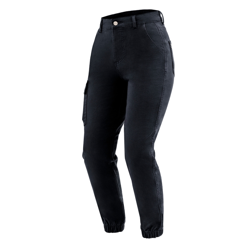 Women's Ozone Jane JF Schwarze Motorradjeans
