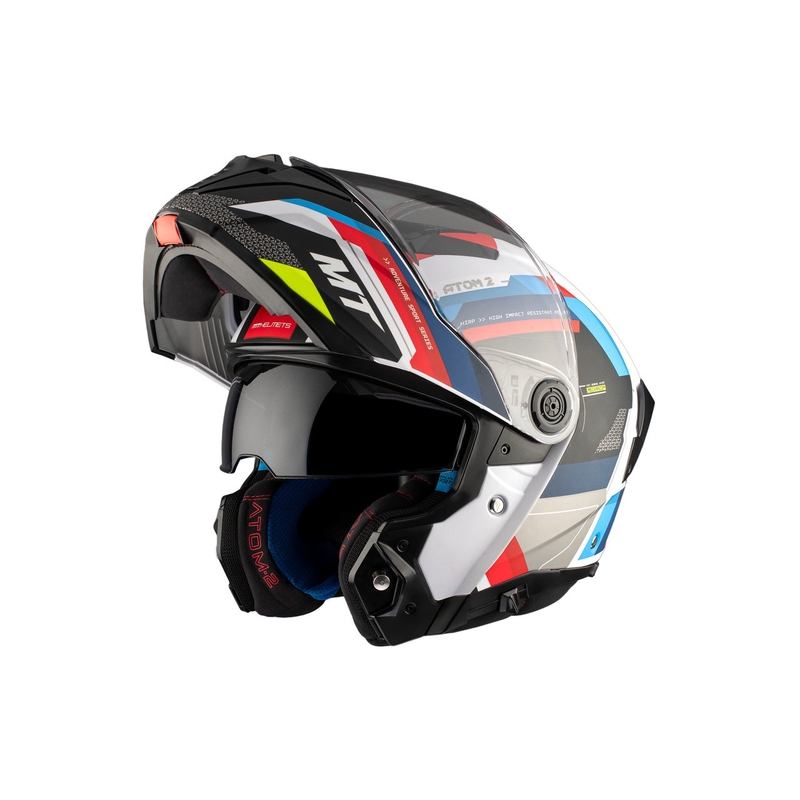 MT ATOM 2 SV BAST A0 Motorradhelm schwarz-blau-rot-weiß pearl