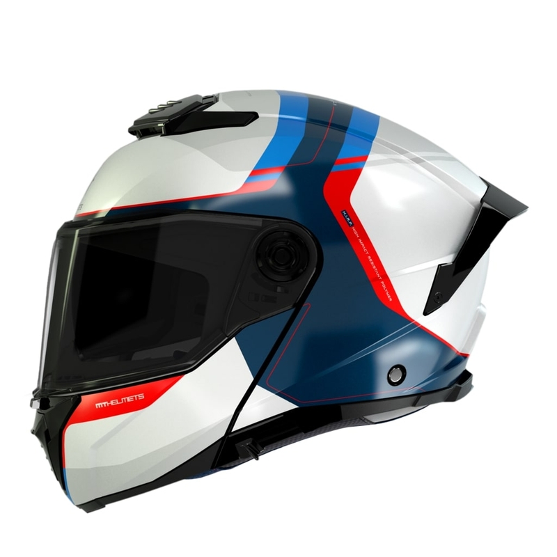 Motorradhelm MT ATOM 2 SV EMALLA C7 weiß-blau-rot