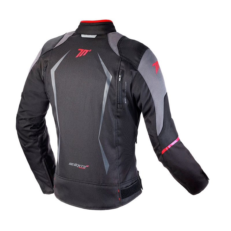 Damen Motorradjacke SEVENTY DEGREES SD-JR49 schwarz-rot