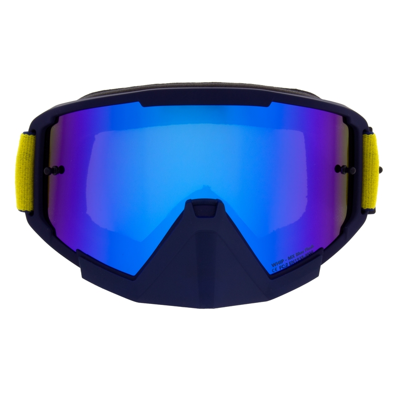 Motocrossbrille Red Bull Spect WHIP blau mit blauen Gläsern