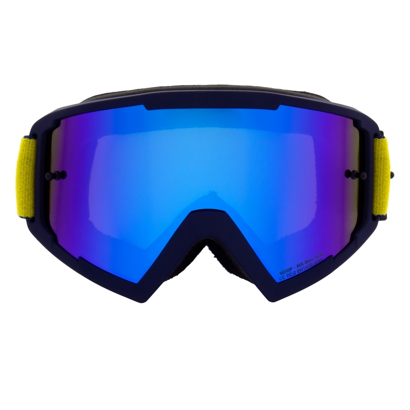 Motocrossbrille Red Bull Spect WHIP blau mit blauen Gläsern