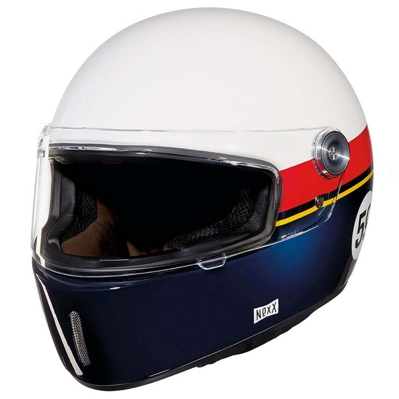 Nexx X.G100R Integral Motorradhelm weiß-rot-blau Ausverkauf
