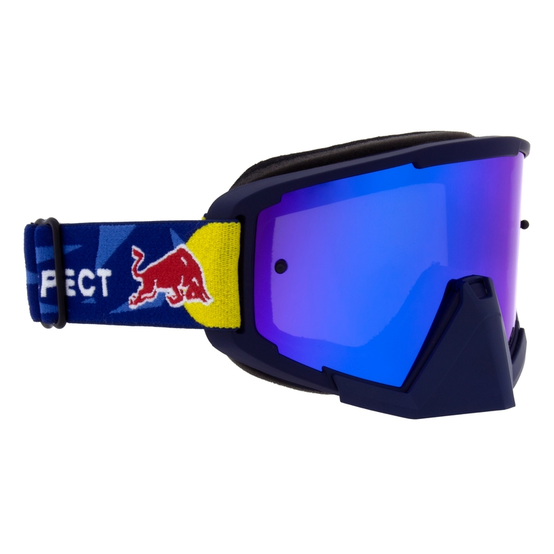 Motocrossbrille Red Bull Spect WHIP blau mit blauen Gläsern
