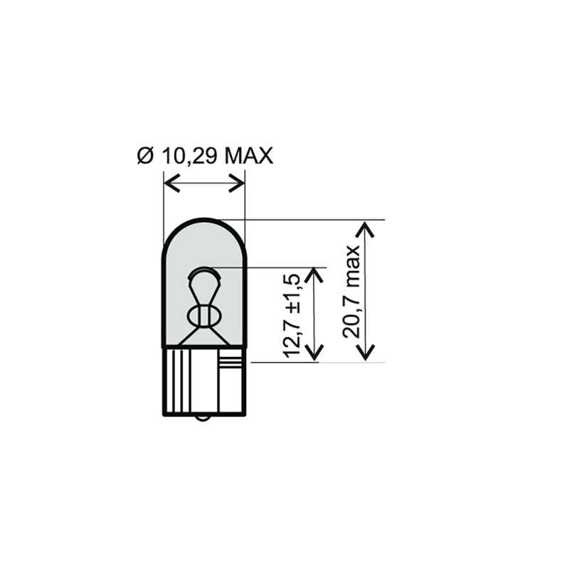 Lamp RMS 12V 3W T10 bílá