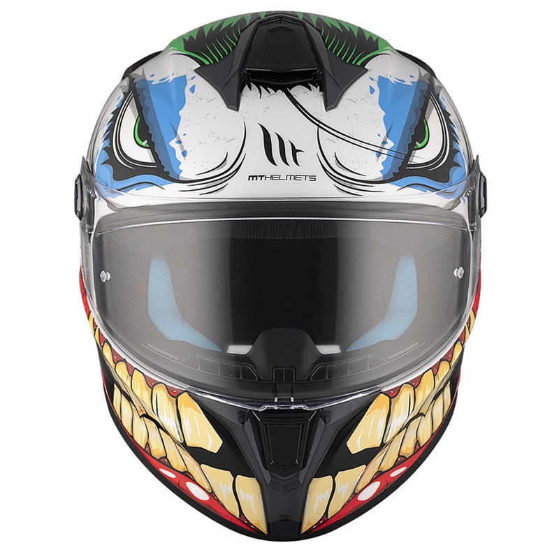 MT TARGO S JOKE A5 Integral Motorradhelm weiß-schwarz-rot