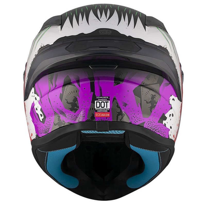 MT TARGO S JOKE A5 Integral Motorradhelm weiß-schwarz-rot