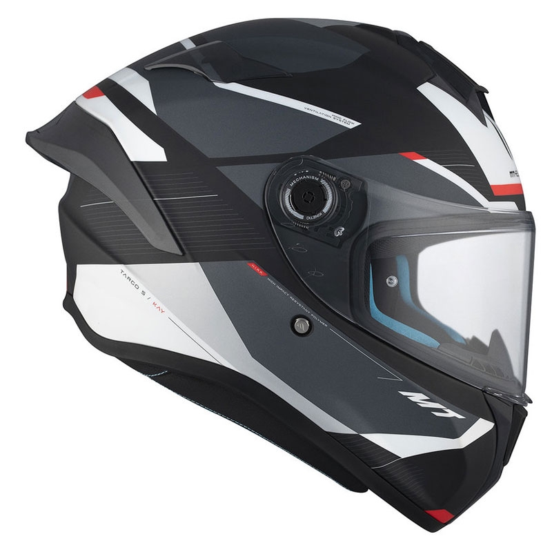 MT TARGO S KAY B2 Integral Motorradhelm matt schwarz-grau-weiß