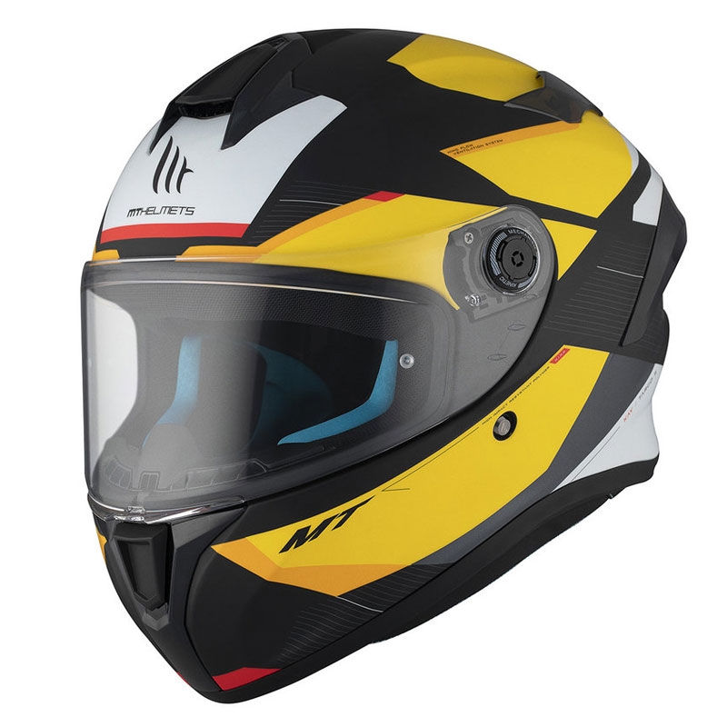 MT TARGO S KAY B3 Integral Motorradhelm matt schwarz-weiß-gelb