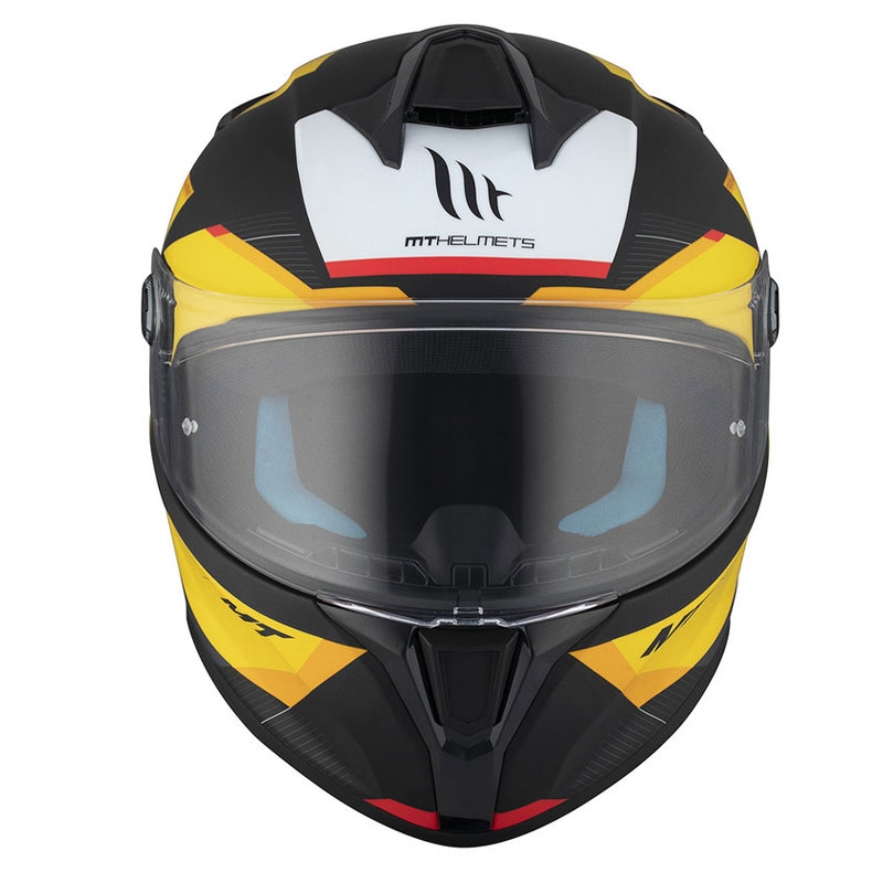 MT TARGO S KAY B3 Integral Motorradhelm matt schwarz-weiß-gelb