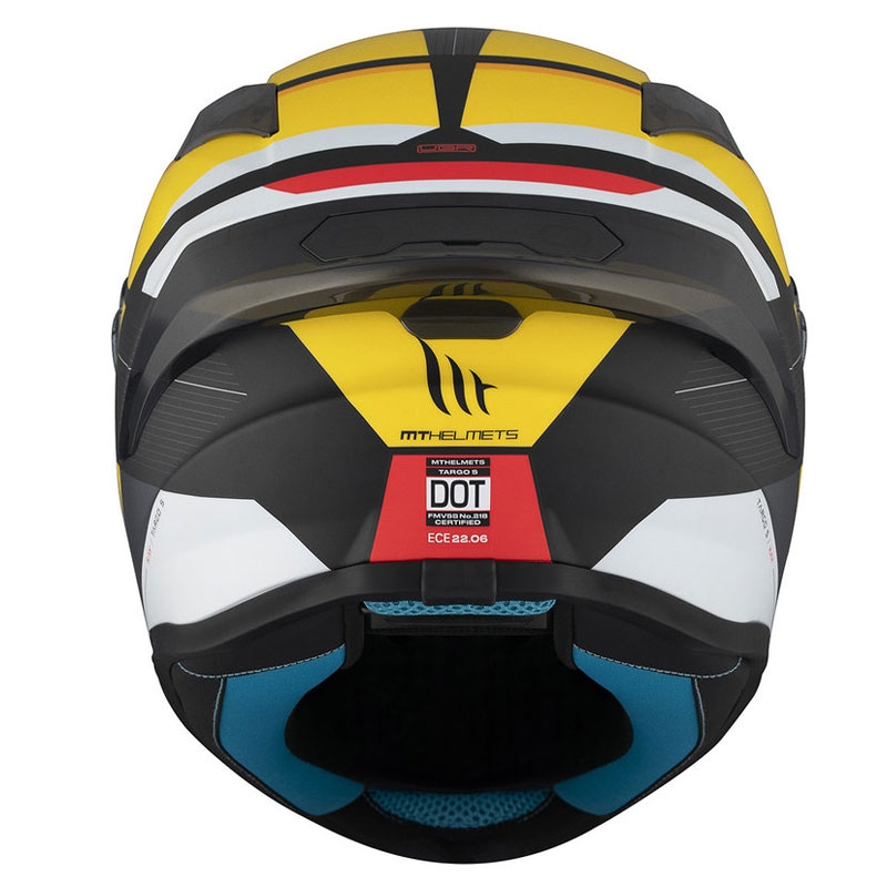 MT TARGO S KAY B3 Integral Motorradhelm matt schwarz-weiß-gelb