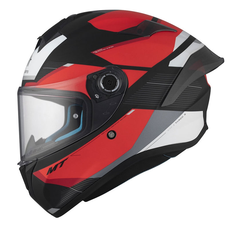 Integral-Motorradhelm MT TARGO S KAY B5 matt schwarz-rot-weiß Ausverkauf