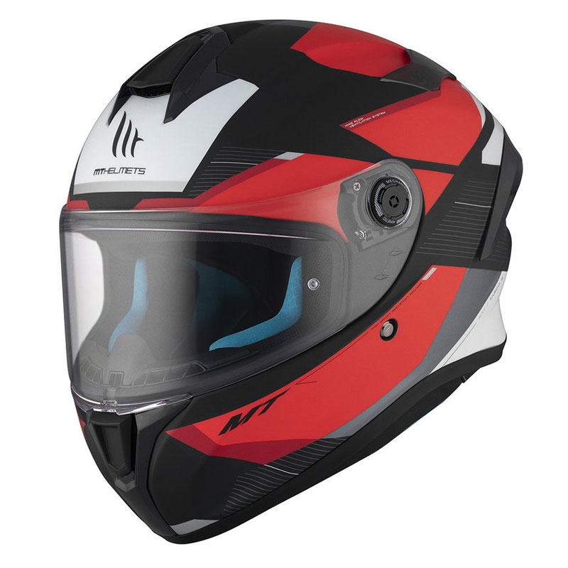 Integral-Motorradhelm MT TARGO S KAY B5 matt schwarz-rot-weiß Ausverkauf