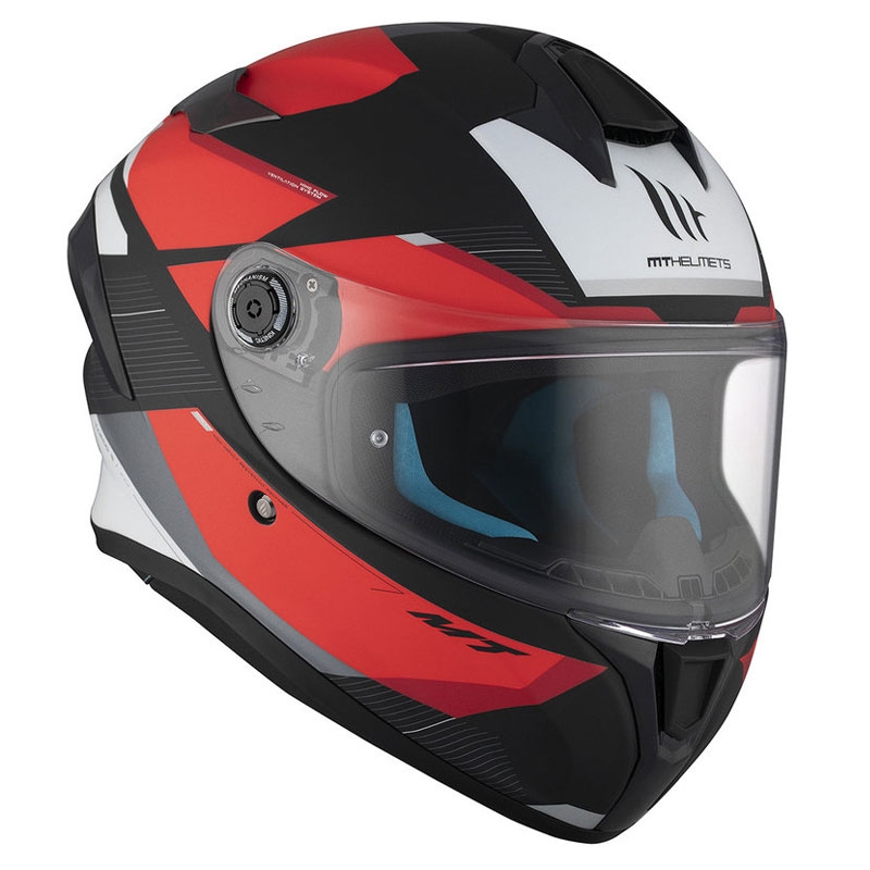 Integral-Motorradhelm MT TARGO S KAY B5 matt schwarz-rot-weiß Ausverkauf