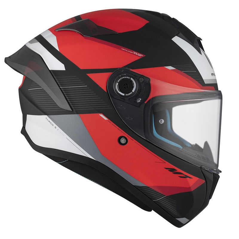 Integral-Motorradhelm MT TARGO S KAY B5 matt schwarz-rot-weiß Ausverkauf
