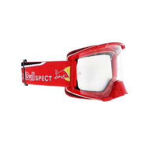 Motocrossbrille Red Bull Spect STRIVE S rot mit klaren Gläsern