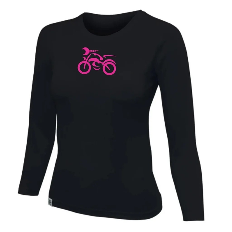 Damen T-Shirt nanosilver® MOTOLADY schwarz - Langarm