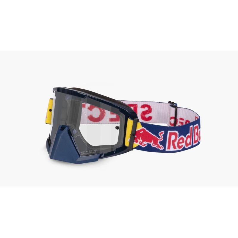 Motocrossbrille Red Bull Spect WHIP dunkelblau mit klaren Gläsern