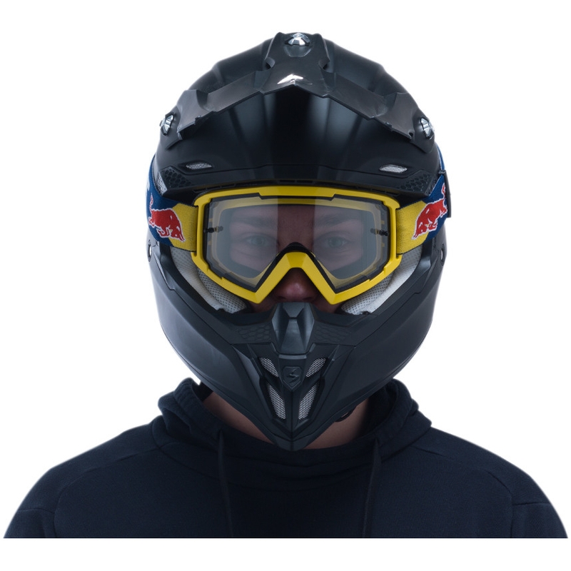 Motocrossbrille Red Bull Spect WHIP gelb mit klaren Gläsern