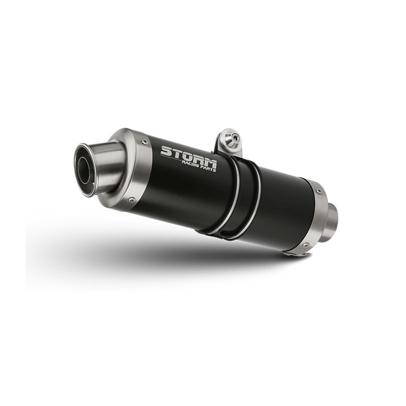 Auspuff komplett 2x1 STORM GP Steel black für YAMAHA MT-07 700 2014-2024