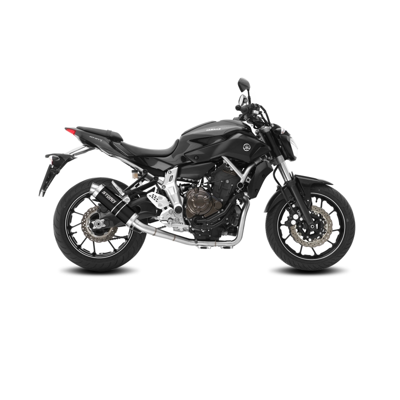 Auspuff komplett 2x1 STORM GP Steel black für YAMAHA MT-07 700 2014-2024