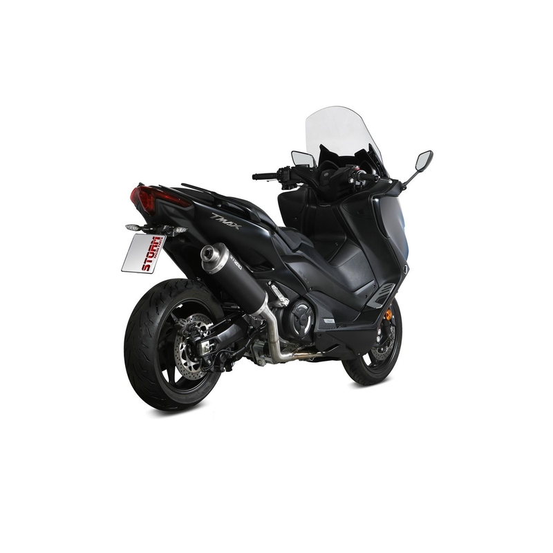 Auspuff komplett 2x1 STORM OVAL Steel black für YAMAHA XP 560 T-MAX 2020-2021